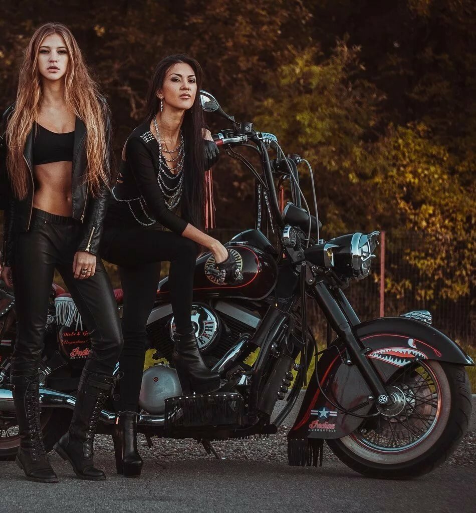 Beautiful girls and bikes in Omsk